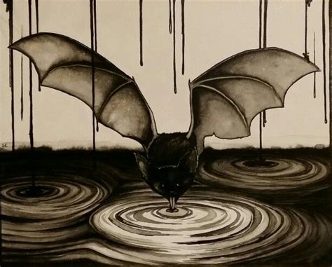 Ink bat - art commission | Bat art, Abstract artwork, Commission art