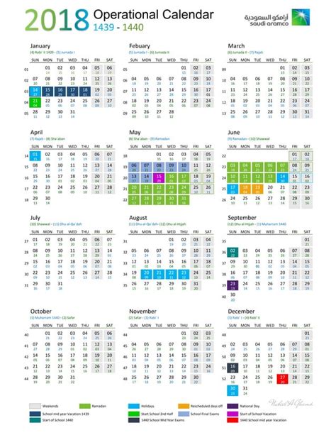 Saudi Aramco Operational calendar-pdf | PDF