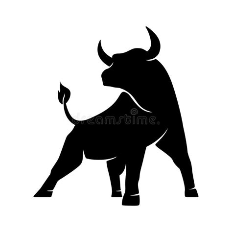 Bull, Ox Icon Vector Black Silhouette. Isolated On White Background Stock Vector - Illustration ...