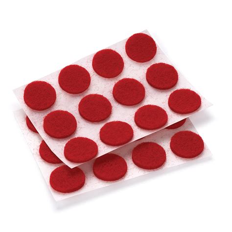 Benco Self-Adhesive Felt Dots, Red, 1/2" dia., 40 piece - Walmart.com