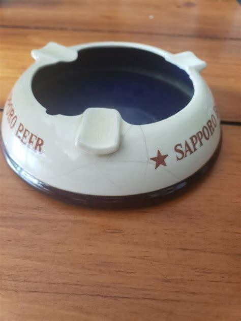 Sapporo Beer Ashtray Vintage 1960's Promo Cigarette Cigar Pint Glass ...