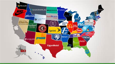 The Largest Companies by Market Cap in Each State | Mental Floss