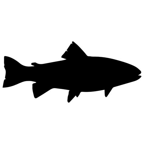 Fish Silhouette, One color, Fishing Free Svg File - SVG Heart