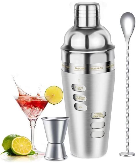 Cocosun Cocktail Shaker Martini Shaker Set with Recipe, 24 oz Martini ...