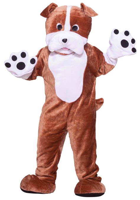 Plush Bulldog Mascot Costume