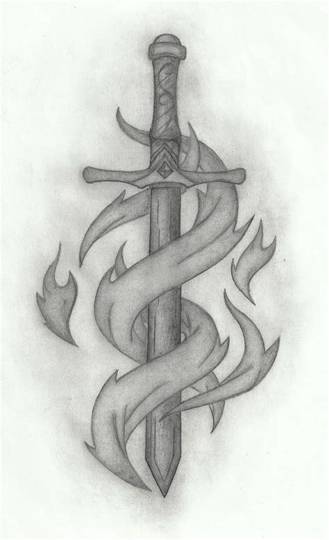 A sword on fire by paul345515 on DeviantArt