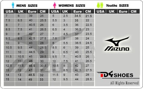 Mizuno Golf Shoes Size Chart - lunagruyere