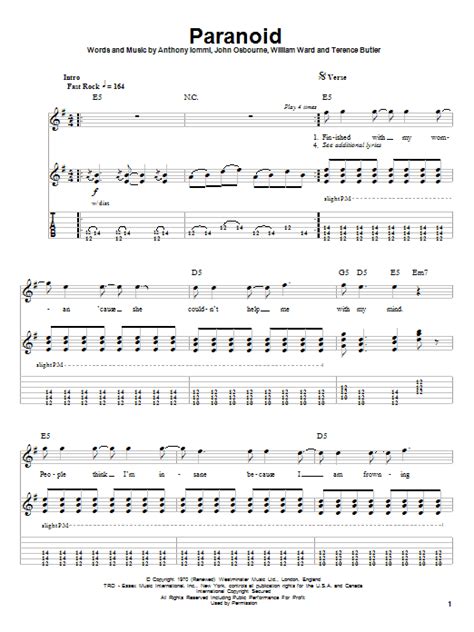 Paranoid by Black Sabbath - Guitar Tab Play-Along - Guitar Instructor