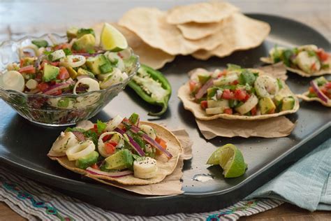 Hearts of Palm Ceviche Tostadas - Nibbles and Feasts