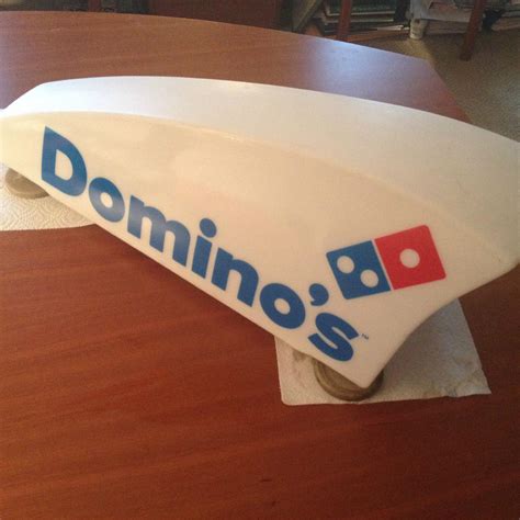 Original HTH Shark Fin Domino's Pizza Delivery Car Topper Sign Magnetic ...