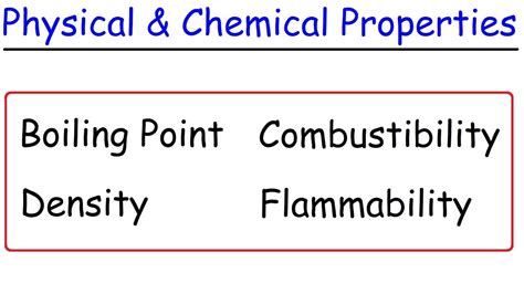 Physical vs Chemical Properties Explained, Examples, Chemistry Video - YouTube