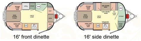 Scamp Travel Trailers: Deluxe Wood Interior Floor Plans | Shower ...