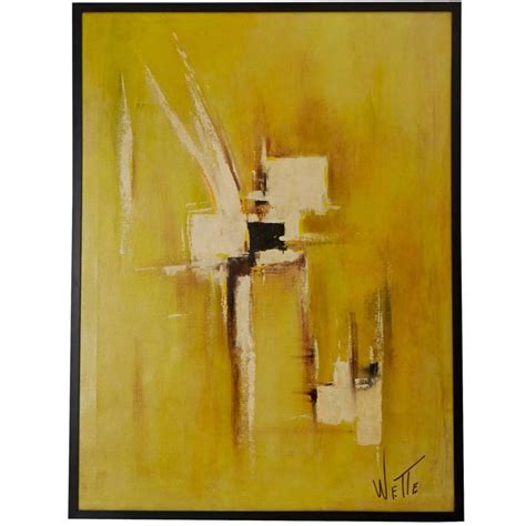 Mid-Century Abstract Modern Painting, Signed by Artist For Sale at 1stdibs