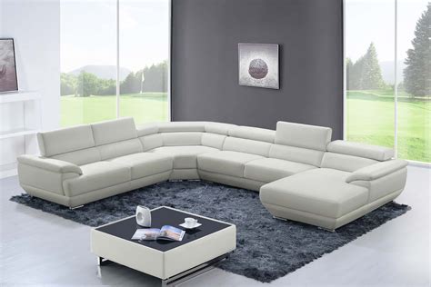 430 Off White Leather Sectional by ESF