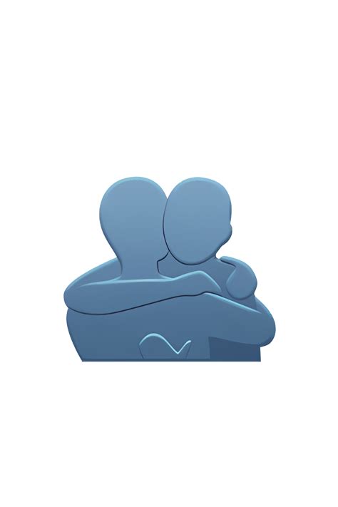 The 🫂 People Hugging emoji depicts two people, one with a yellow circle head and the other with ...