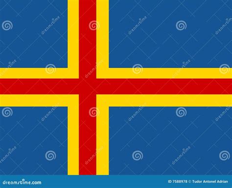 Flag of Aaland stock illustration. Illustration of national - 7588978