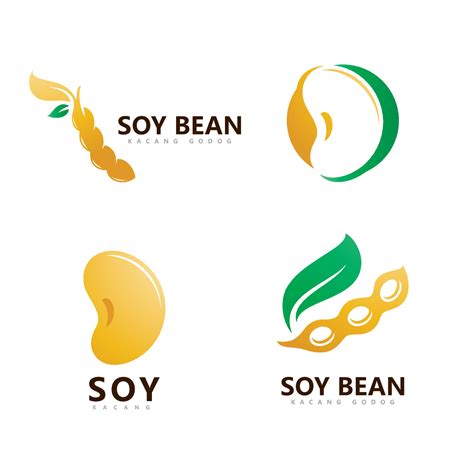 Soybean Logo vector template design. Healthy Food simple vector illustration 6559202 Vector Art ...