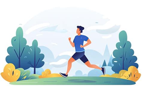 Premium AI Image | man running wearing sportswear Run fitness Exercise and athlete Flat illustration