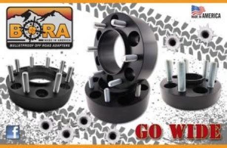 Aluminum 1.75" BORA Adapters (set 4) Vehicle Bolt pattern 6x5.5 to Wheel Bolt pattern 5x5.5 ...