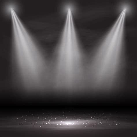 Spotlights shining down in empty room | Evento