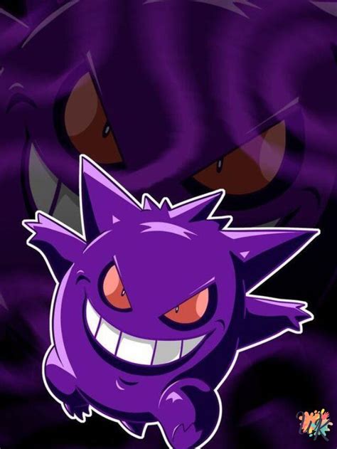 How To Draw Gengar Coloring Pages For Kids - ColoringPagesWK