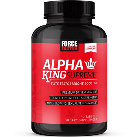 Buy Force Factor Alpha King Supreme Pre-Workout Testosterone Booster with Fenugreek, 90 Tablets ...