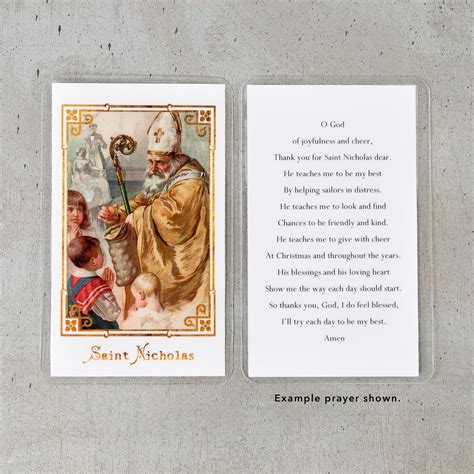 Vintage St Nicholas Personalized Prayer Cards | The Catholic Company®