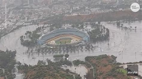 Dodger Stadium goes viral for Hurricane Hilary optical illusion