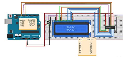 74HC595 Shift Register Pinout