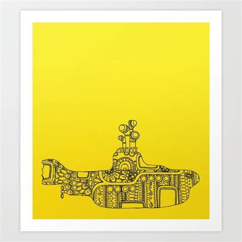 Yellow Submarine Solo Art Print by Lily Stuart | Yellow submarine art, Yellow submarine, Small ...