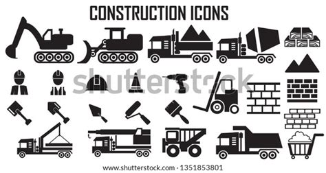 Construction Vector Icons Stock Vector (Royalty Free) 1351853801 ...