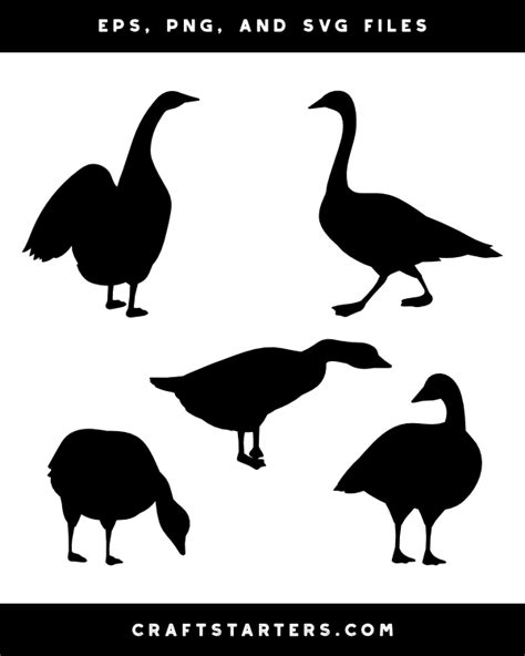 Goose Silhouette Clip Art