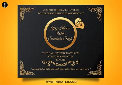 Free Engagement Invitation Templates PSD & Ai - Indiater