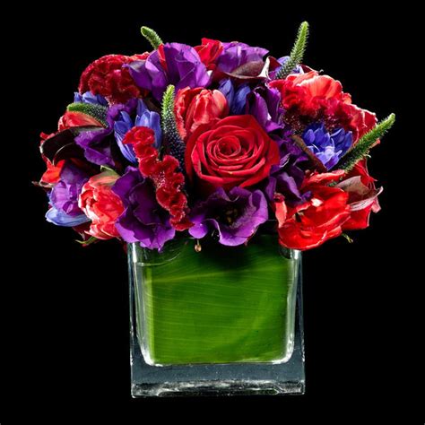 Red and Purple Flower Arrangement | Bloom Flowers