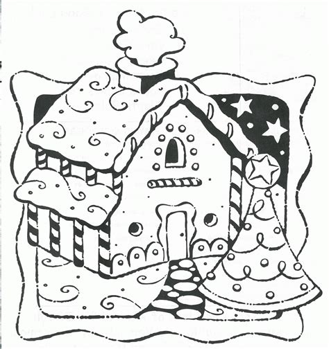 Christmas Gingerbread House Coloring Pages - Coloring Home