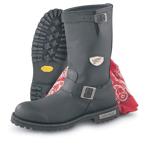 Men's Red Wing® 970 Engineer Boots, Black - 92200, Work Boots at ...