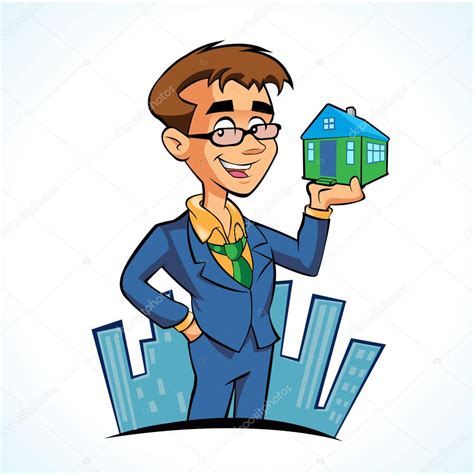 Real estate agent cartoon Stock Illustration by ©Milesthone #89907378