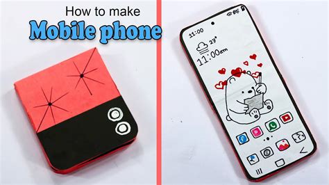 How to make Folding Mobile Phone with cardboard and paper | DIY Paper Mobile Phone | Paper ...