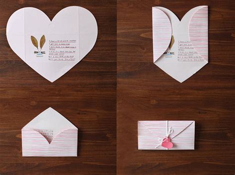 Love Letter Envelopes / Origami Heart Envelopes (2pcs / 14cm x 8cm / 5 | MiniatureSweet | Kawaii ...