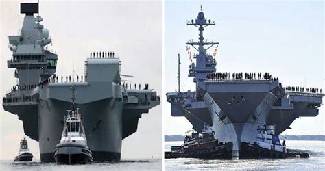 Here are comparison of USS Gerald R Ford vs HMS Queen Elizabeth ...