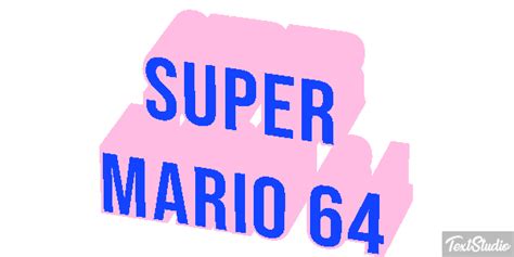 Super Mario 64 Videogame Animated GIF Logo Designs