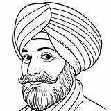 Colorful Sikh Turban Coloring Page 36084 28543 sketch template
