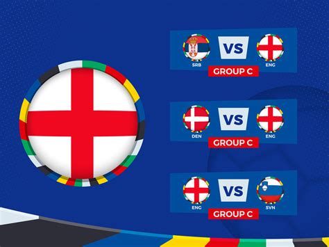 England Football Team Match Schedule in Group Stage. 46371675 Vector ...