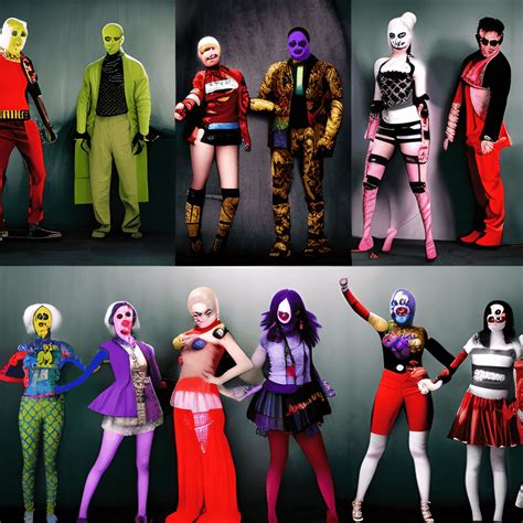 Digital Graphic Photograph of Suicide Squad Costumes · Creative Fabrica