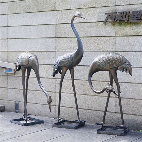 Crane Garden Statue Stainless Steel - Modern Sculpture Artists