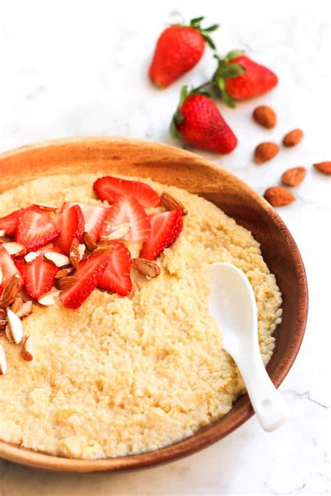 Creamy Millet Breakfast Porridge (Gluten-free, Vegan) - Dish by Dish