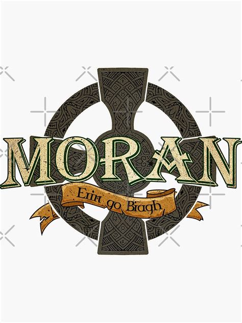 "Moran Irish Surname | Irish Family Name Gifts" Sticker for Sale by chuppys | Redbubble