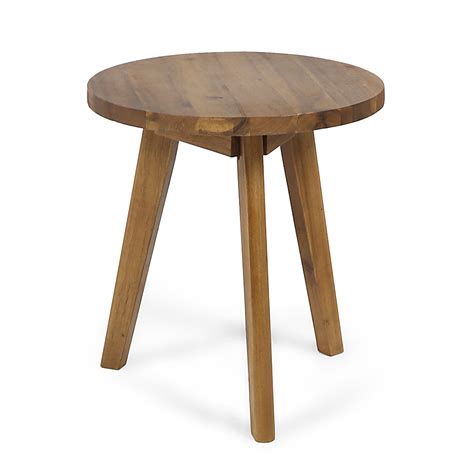 Ridge Outdoor Acacia Wood Side Table, Natural - Walmart.com