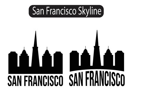 San Francisco city skyline silhouette vector illustration 7554626 ...