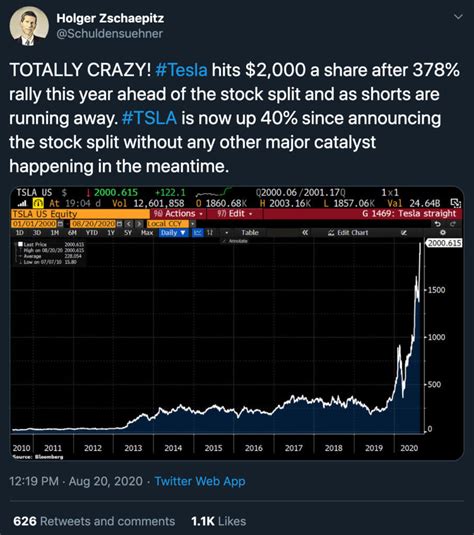 Tesla Stock-Split Bull Run Represents Peak 'Everything' Bubble